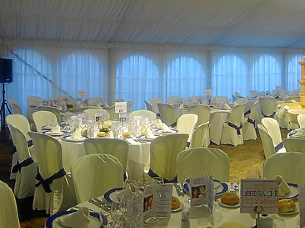 Salón del Hotel restaurante El Colono.