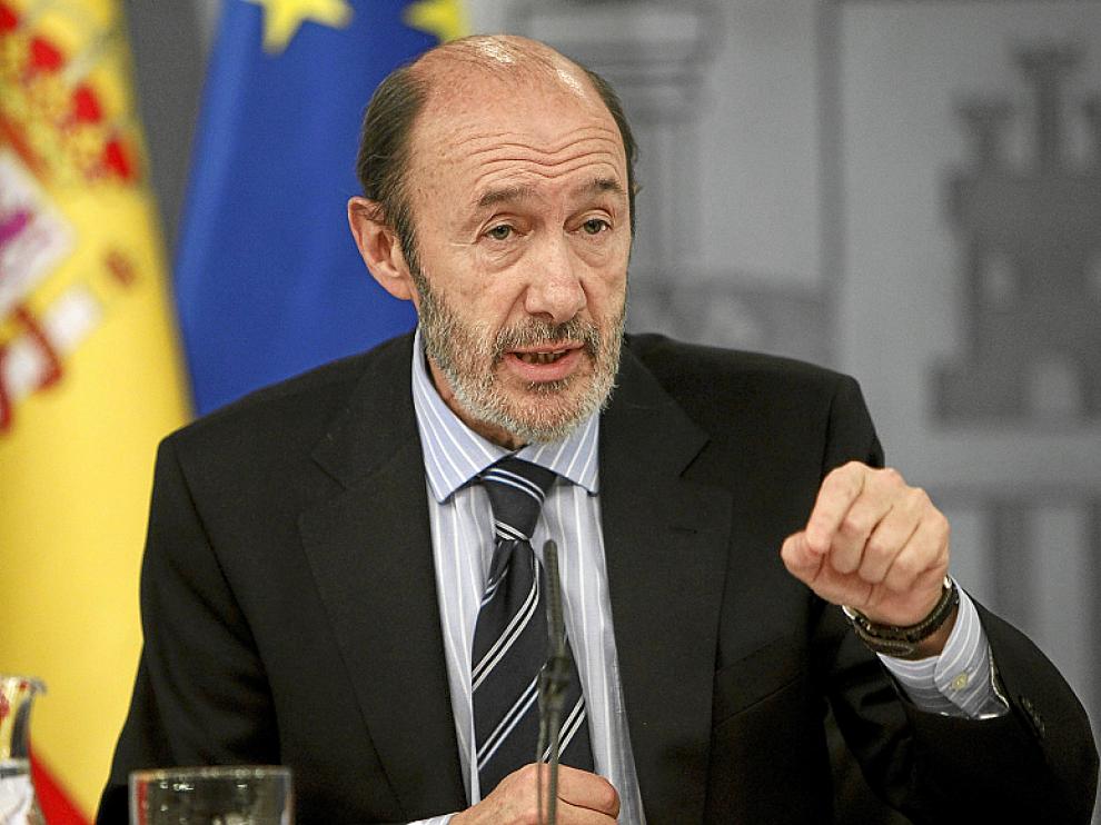 El vicepresidente primero y ministro del Interior, Alfredo Pérez Rubalcaba
