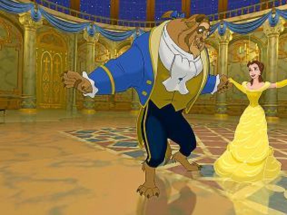 Fotograma de La Bella y la Bestia, un clásico de Disney.