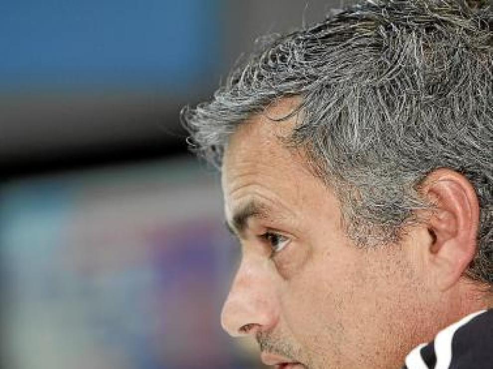 Mourinho, durante la rueda de prensa ofrecida ayer.