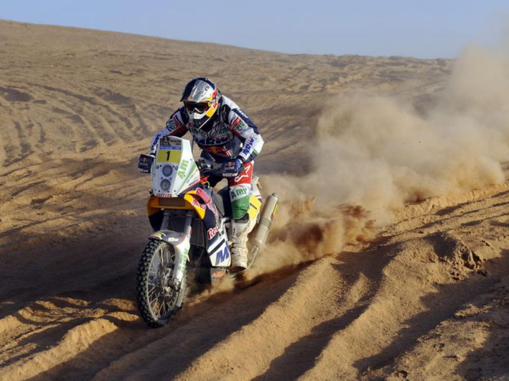 Marc Coma durante una etapa del Dakar.