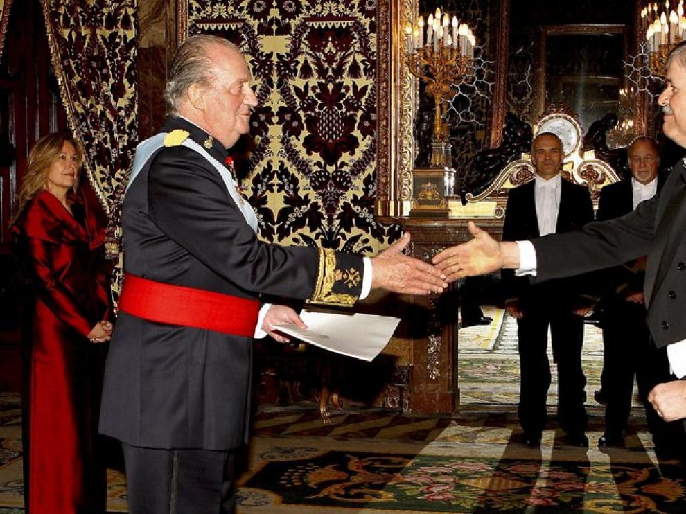 El Rey durante la reunión.