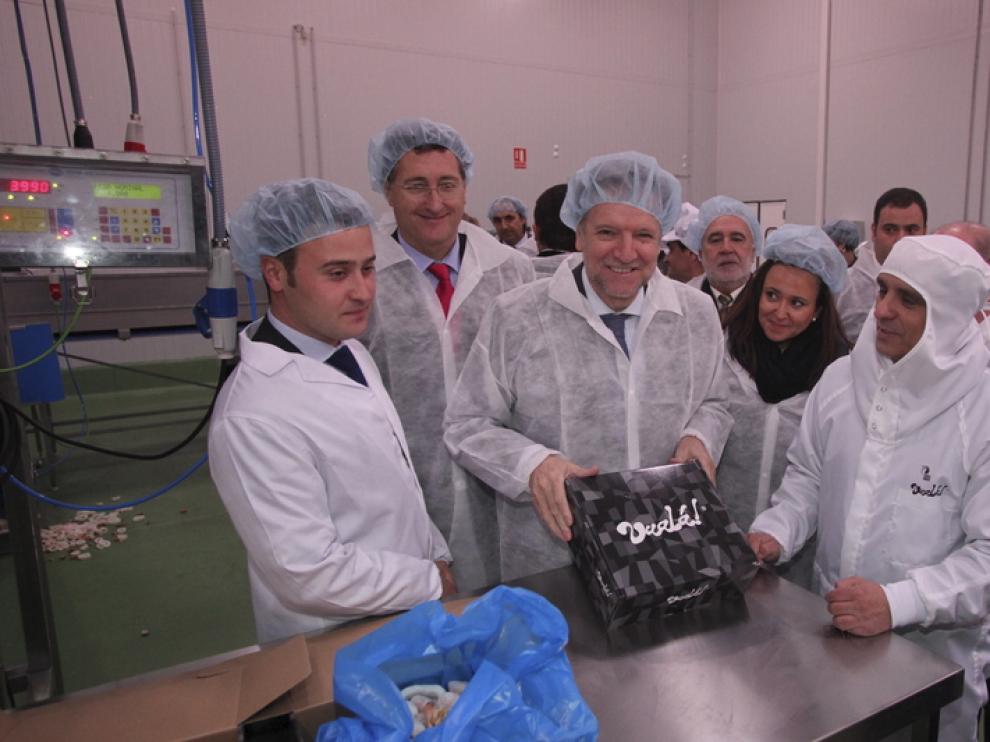 Marcelino visita la nueva empresa de Teruel