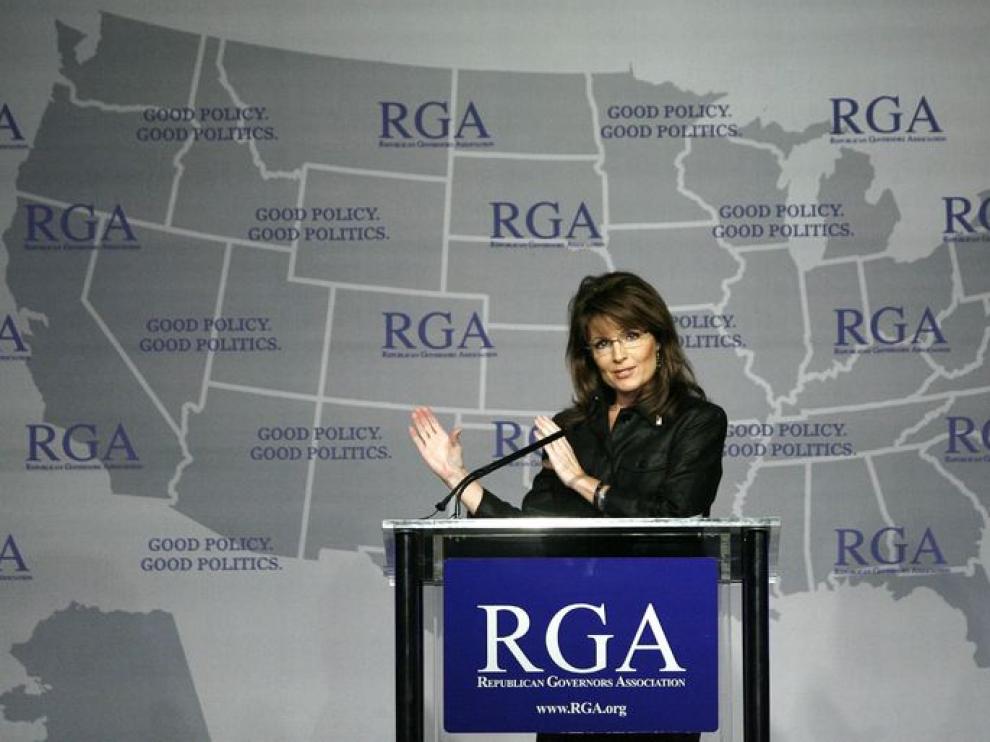 Sarah Palin, en un acto político