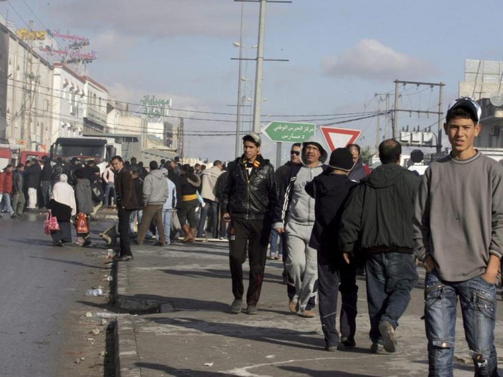 Protestas en el centro de Túnez