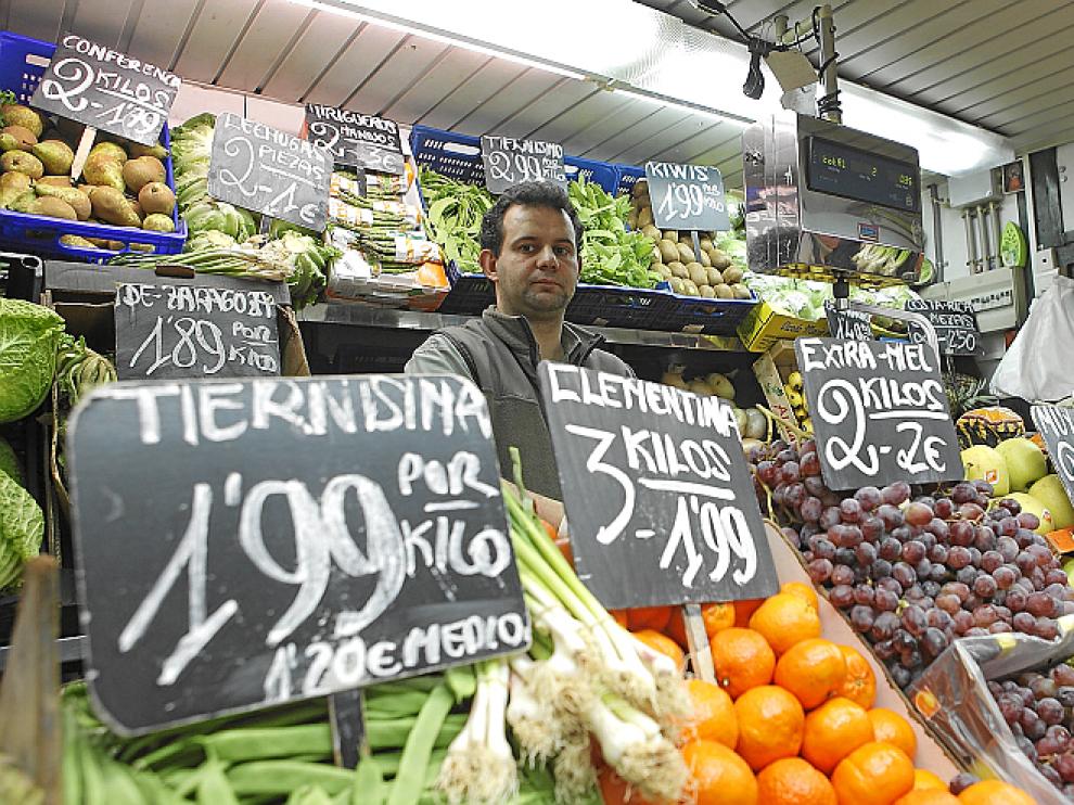 Puesto de verduras.