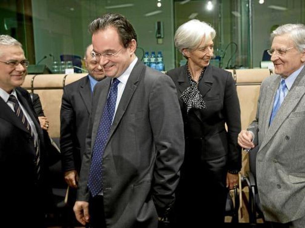 Lagarde y Trichet, de izquierda a derecha.