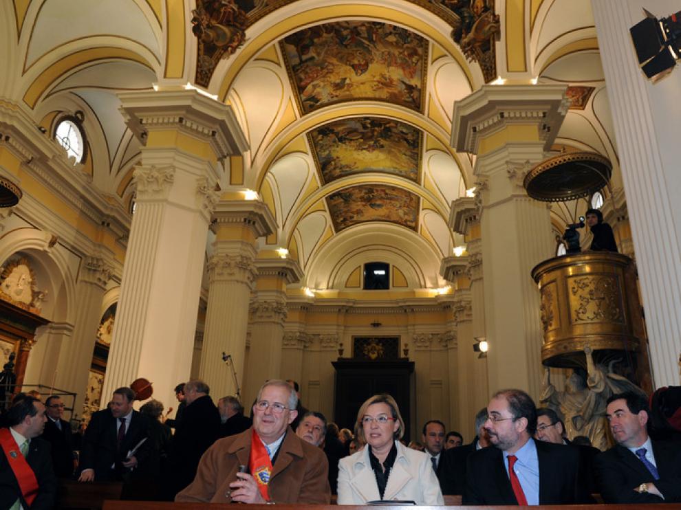 Llanas, Almunia, Lambán y Vicente, en la iglesia de Épila