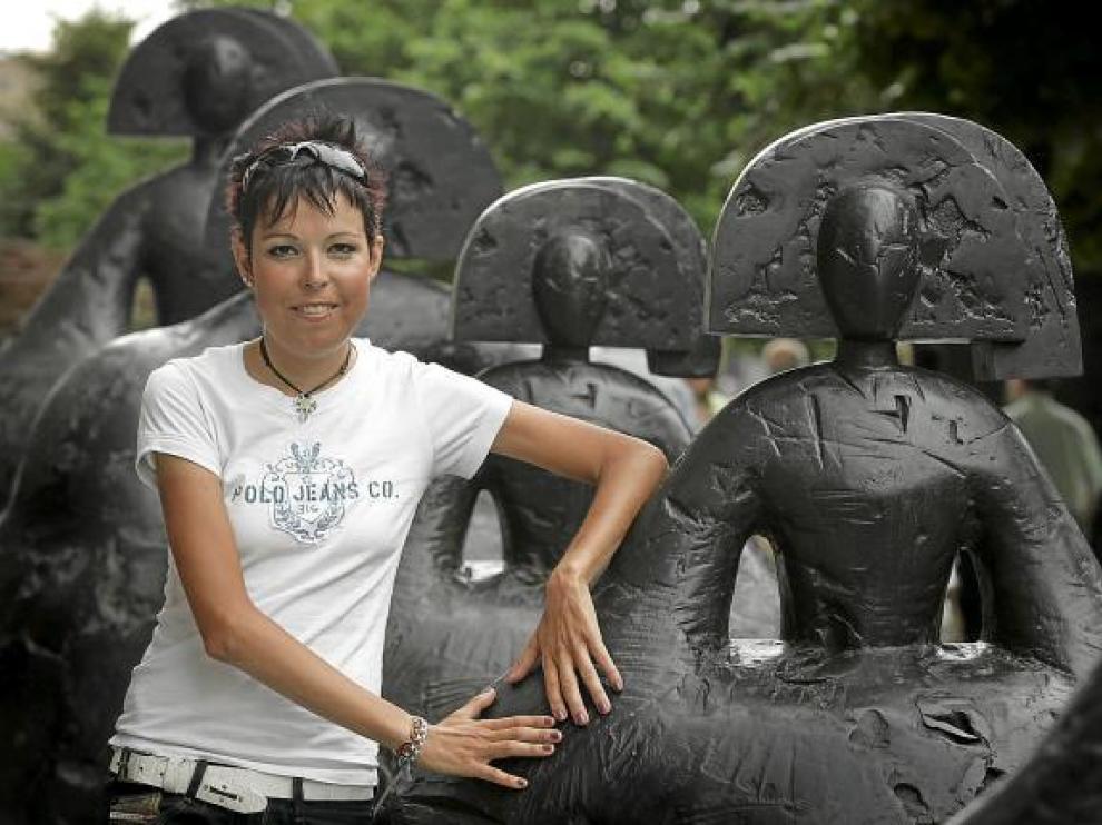 Maribel Moreno, justo antes de viajar a Pekín, en julio de 2008.