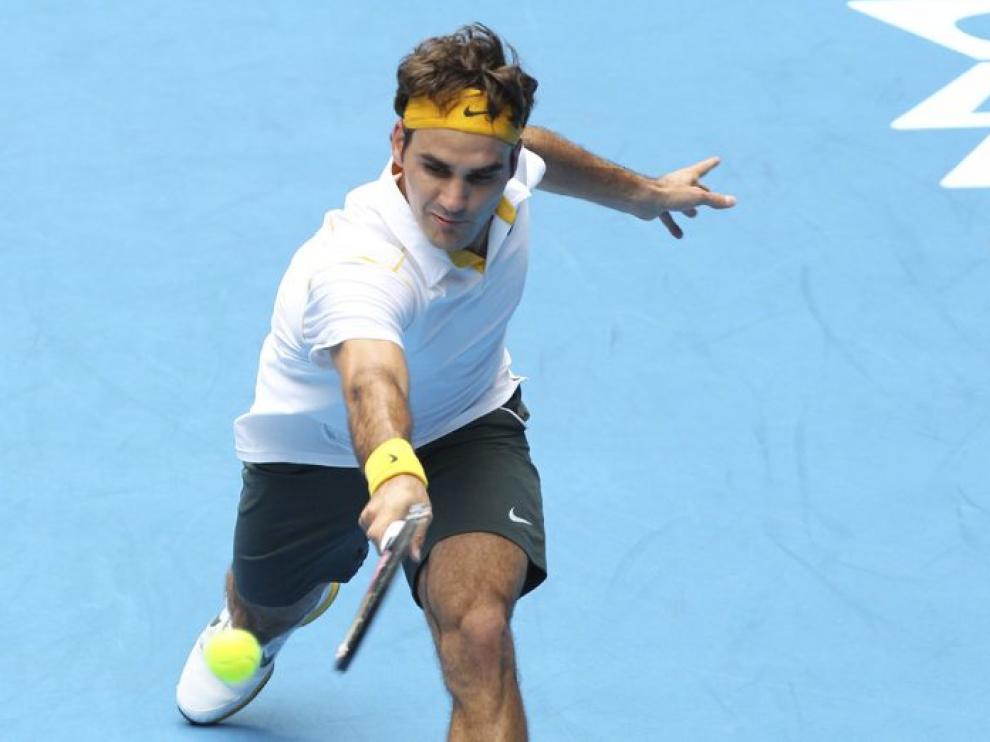 El tenista Roger Federer, durante el partido