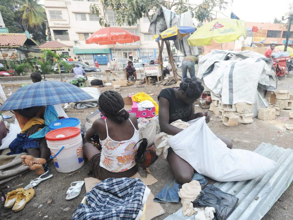 Campamento en los suburbios de Puerto Príncipe.