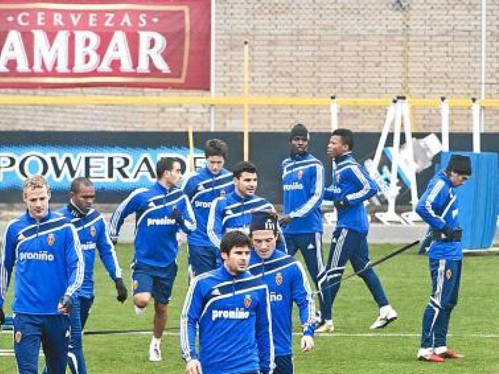 Entrenamiento del Zaragoza.