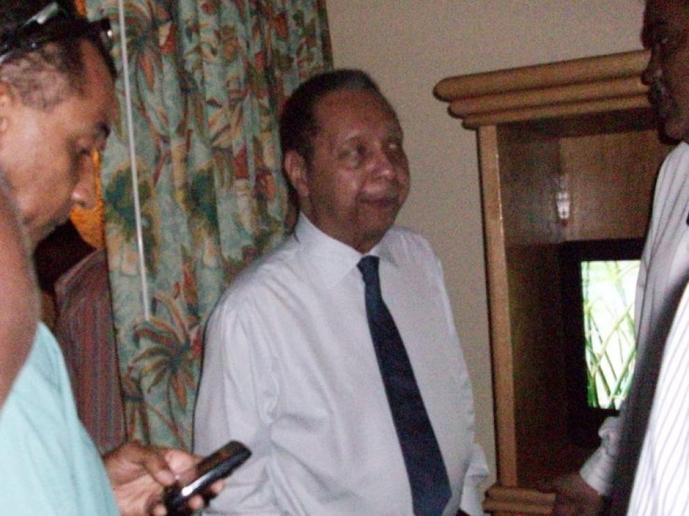 Jean Claude Duvalier, en el hotel Karibe de Puerto Príncipe, hoy