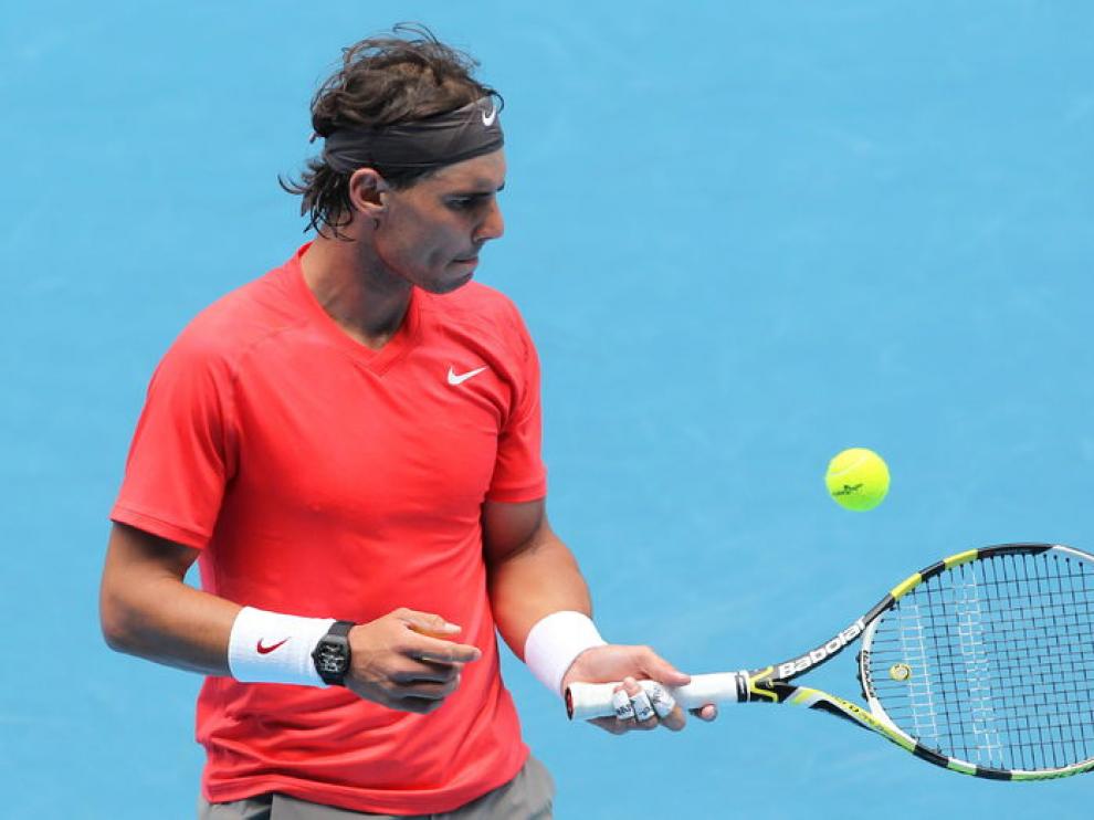 Rafa Nadal durante el partido