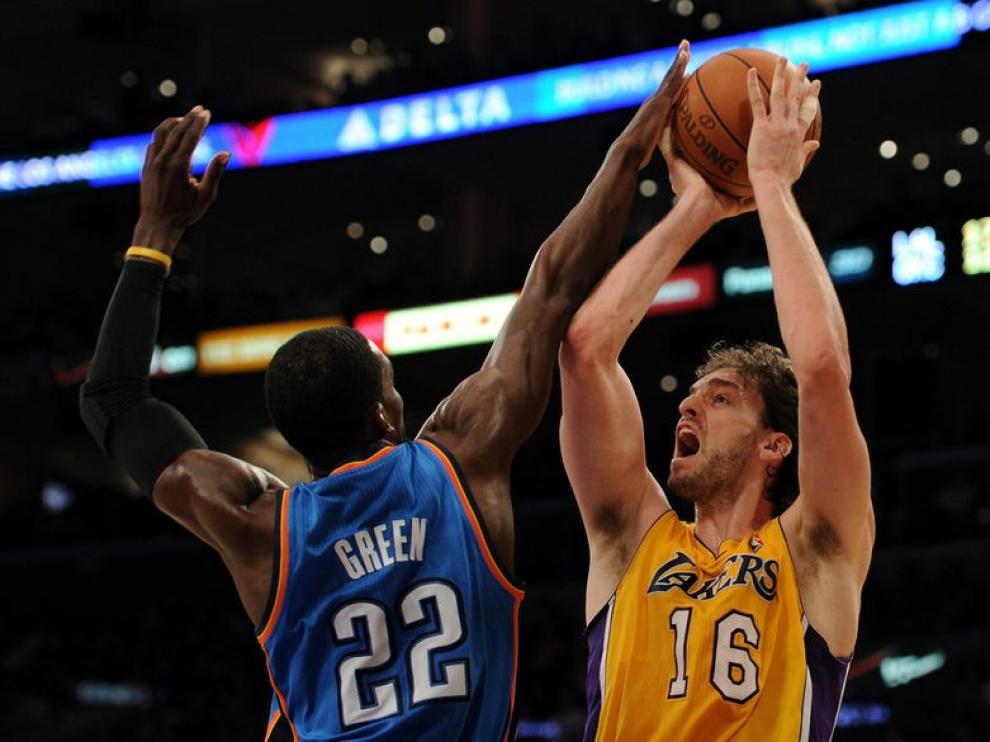 Pau Gasol en una de las jugadas del encuentro
