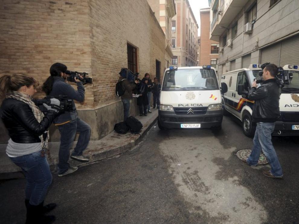 Traslado del detenido, el pasado martes.