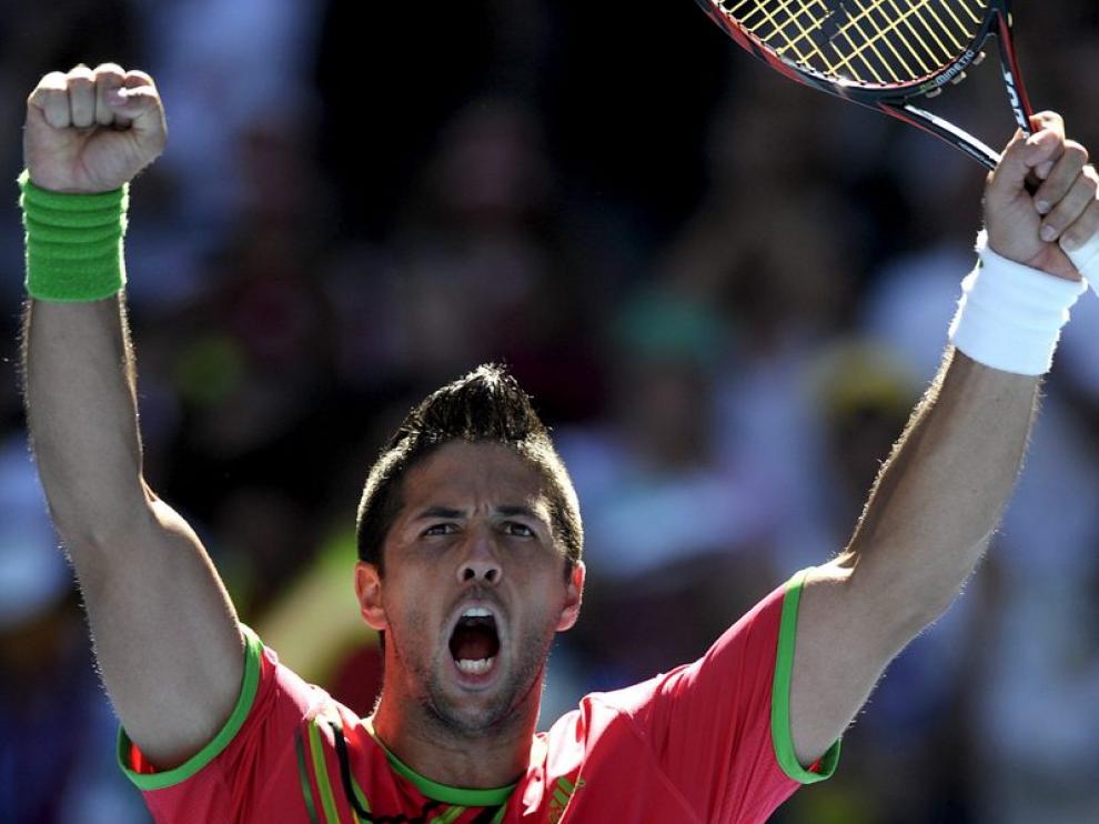 Verdasco celebra su victoria.