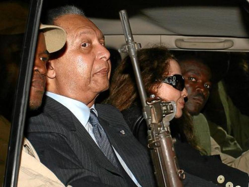 El ex dictador Duvalier, a su llegada el pasado domingo a Puerto Príncipe.
