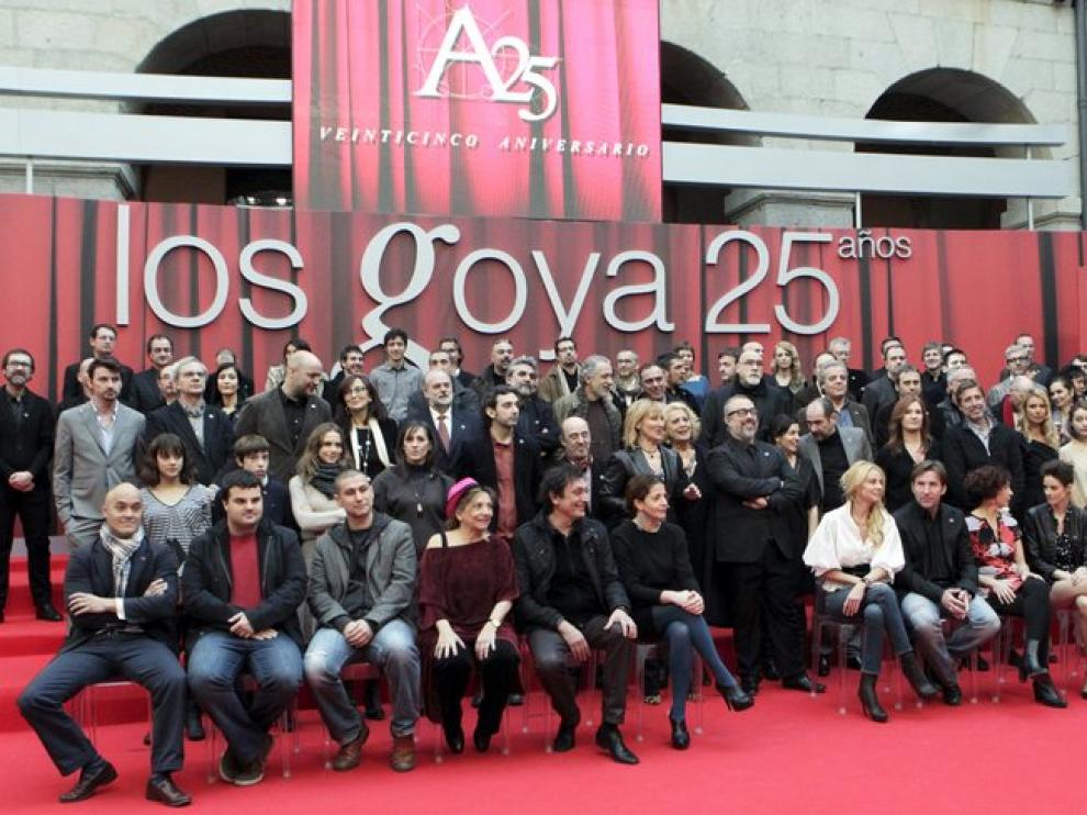 Foto de familia de los candidatos a los premios Goya