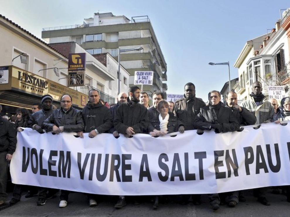 Momento de la manifestación en Salt