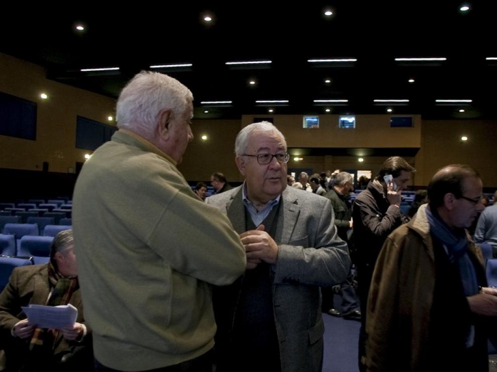 José Ángel Biel, esta mañana, en la reunión del PAR