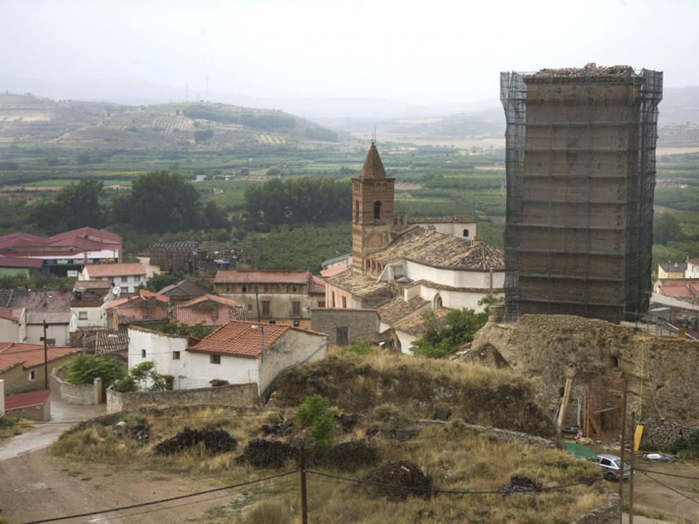 La torre Albarrana de la localidad zaragozana de Maluenda donde se instalará Geosys S.L.