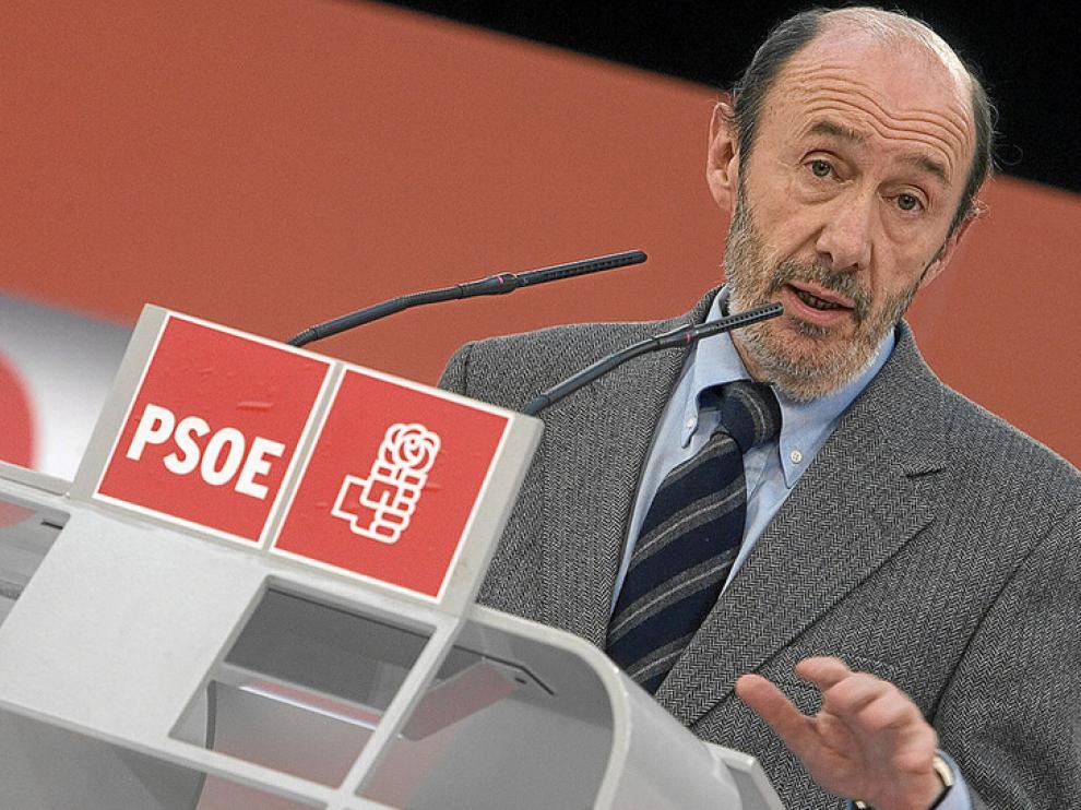 El vicepresidente primero y ministro del Interior, Alfredo Pérez Rubalcaba