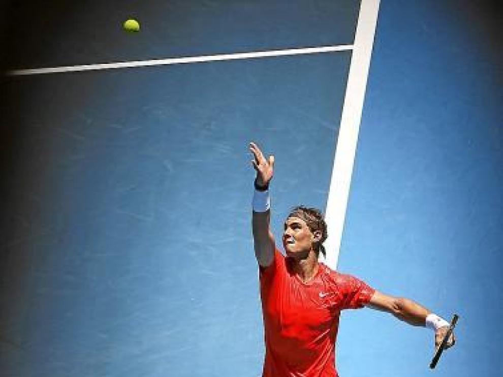 Rafa Nadal, durante un partido del Open de Australia.
