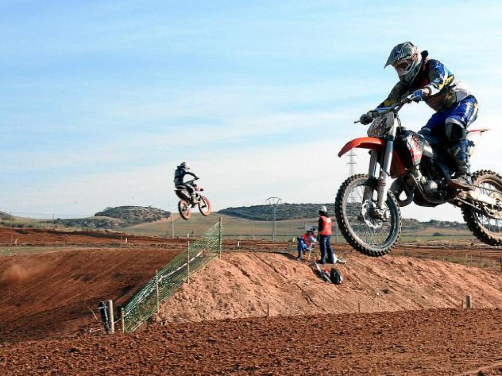 Prueba del Campeonato de Aragón de Motocross disputada en el completo de Motorland en Alcañiz la pasada campaña.