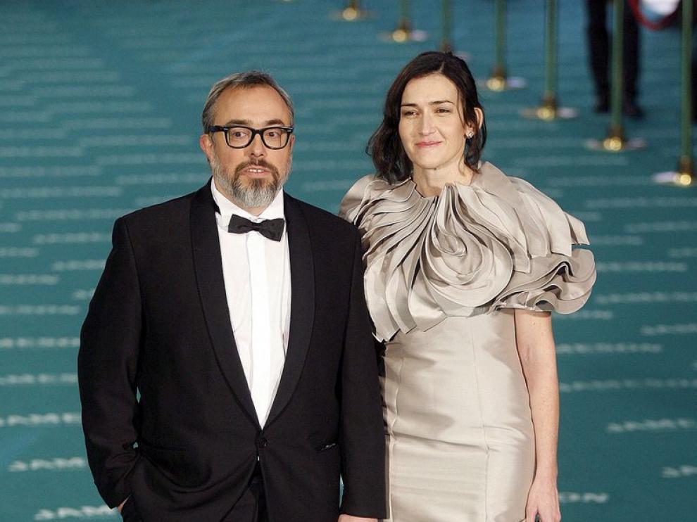 Álex de la Iglesia junto a la ministra de Cultura en la última edición de los Goya