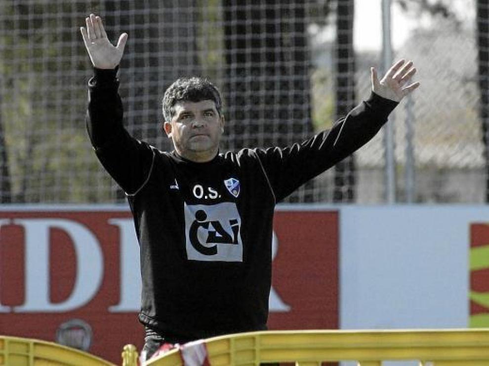 Onésimo, durante un entrenamiento