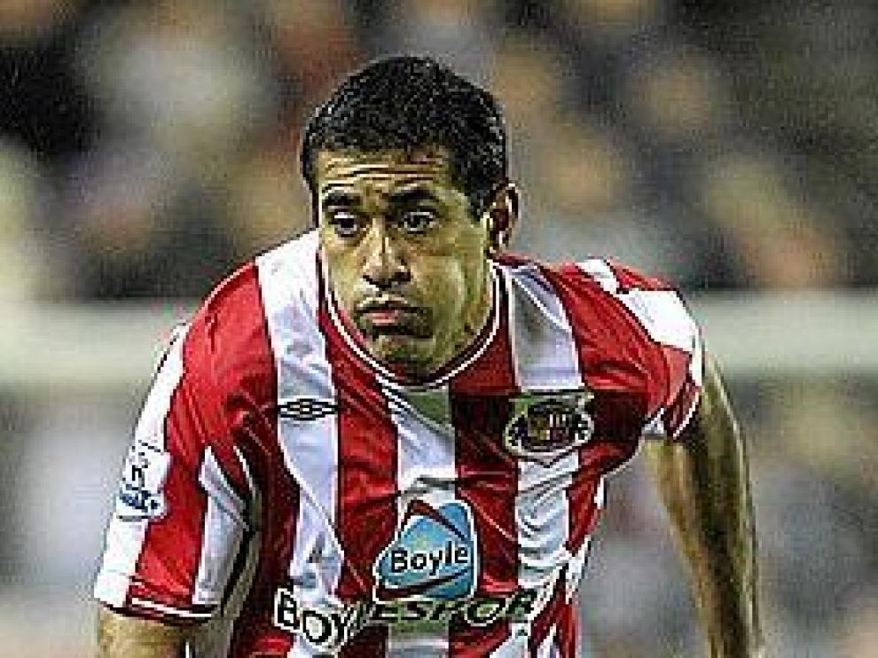 Da Silva, con la camiseta del Sunderland.