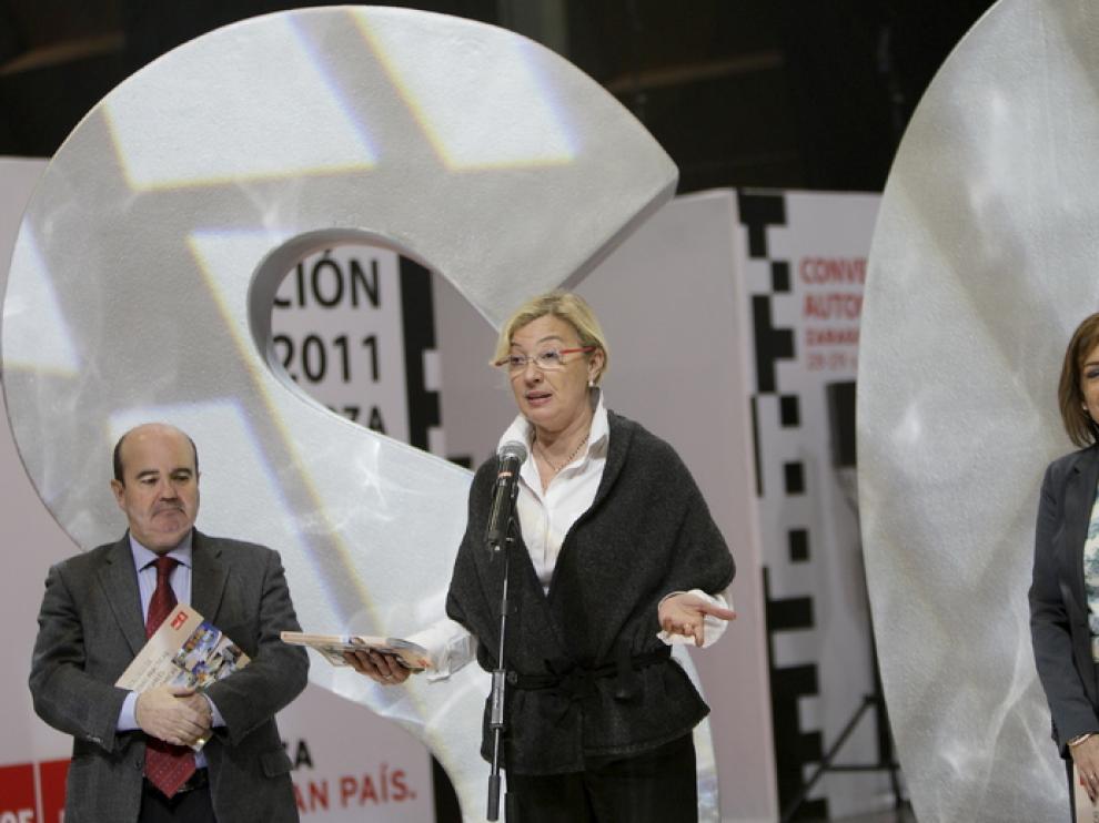 Eva Almunia intervino en el acto.