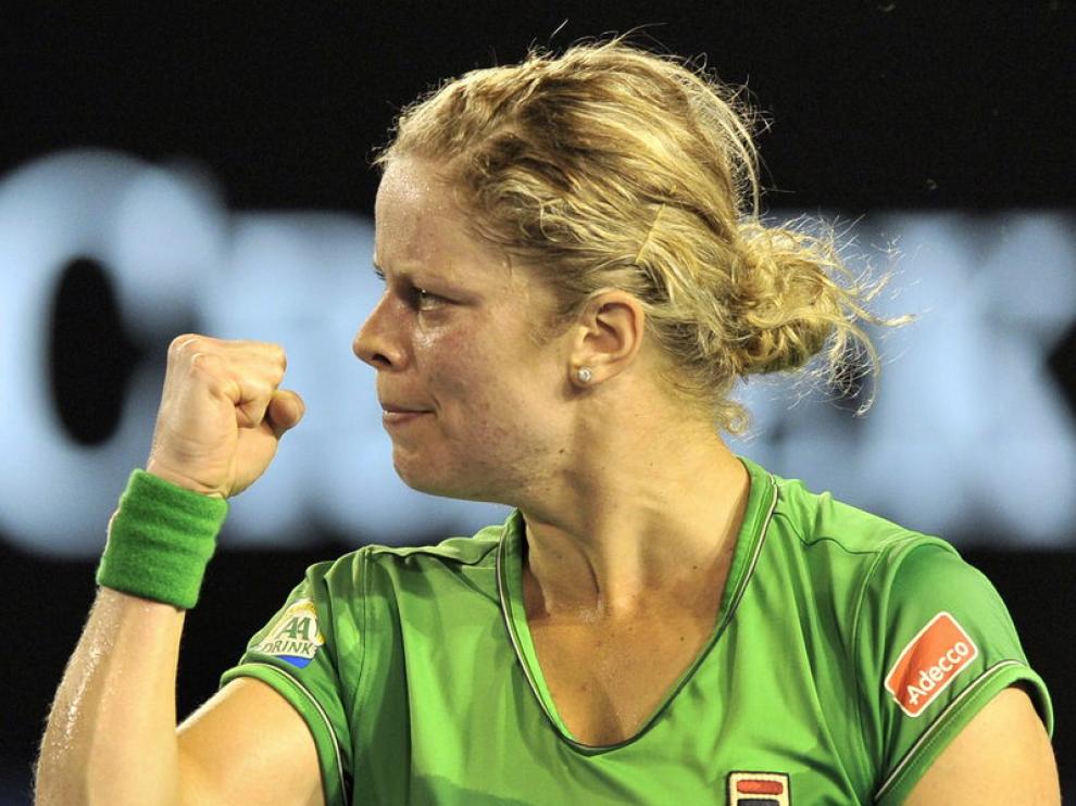 Clijsters celebra un tanto