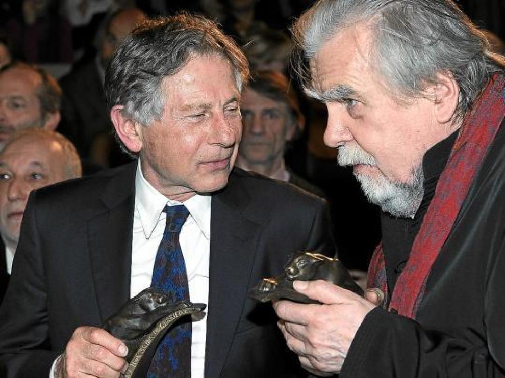 Roman Polanski (izda.), fotografiado con el actor Michael Lonsdale el pasado 14 de enero en París.