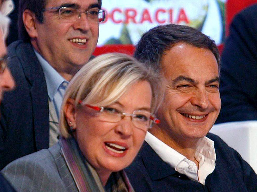 Eva Almunia y el presidente del Gobierno.