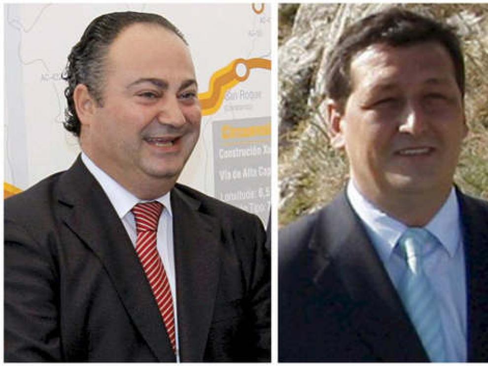 Los tres detenidos, de izquierda a derecha, Ramón Vigo, José Manuel Traba y José Manuel Santos
