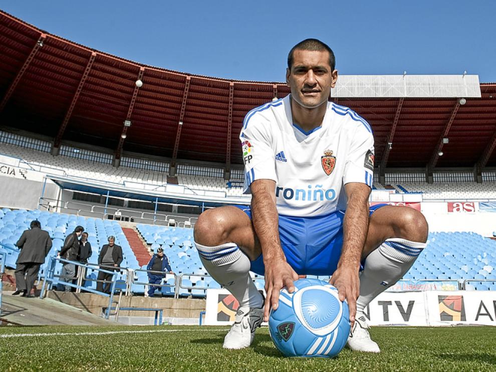 Da Silva, durante su presentación en La Romareda