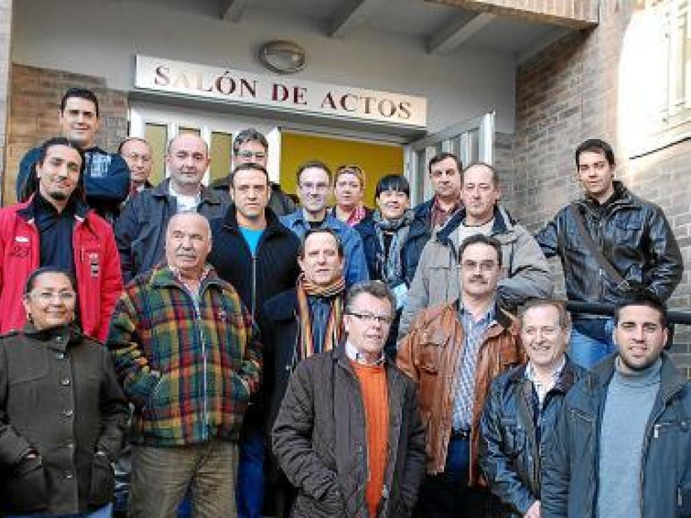 Imagen de los hosteleros de Monzón que asistieron a la reunión.
