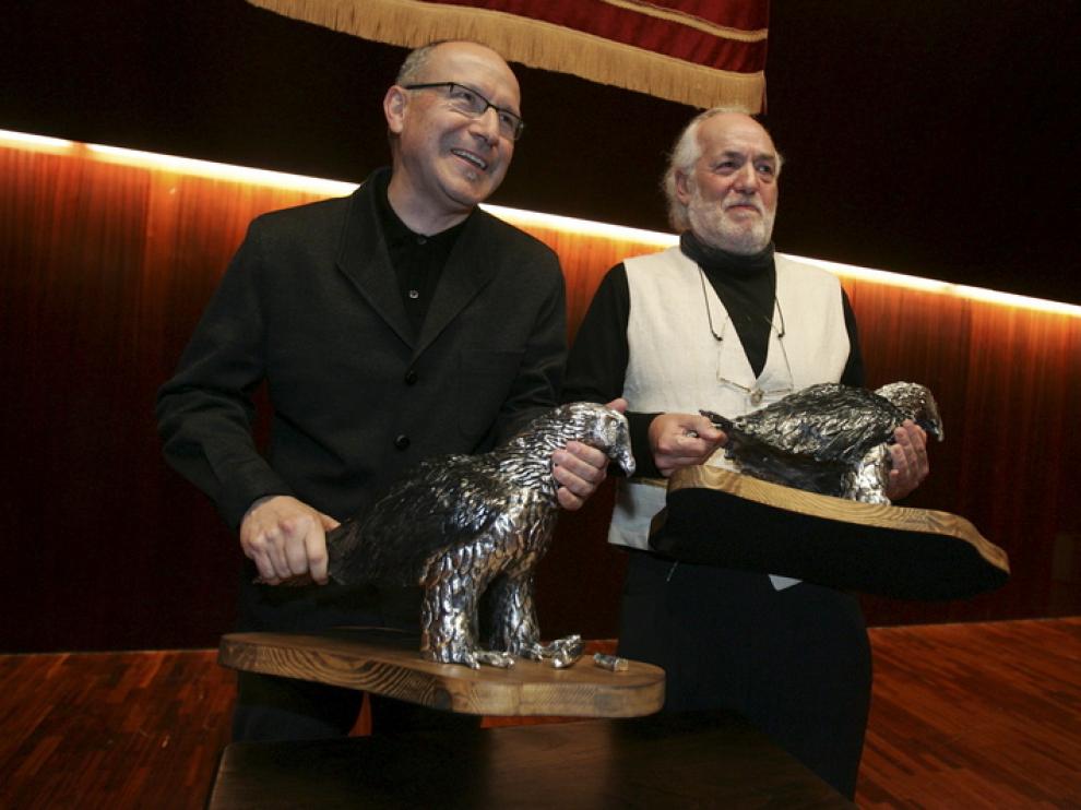 Dos de los galardonados en los premios Félix de Azara, Eugenio Monesma y Severino Pallaruelo