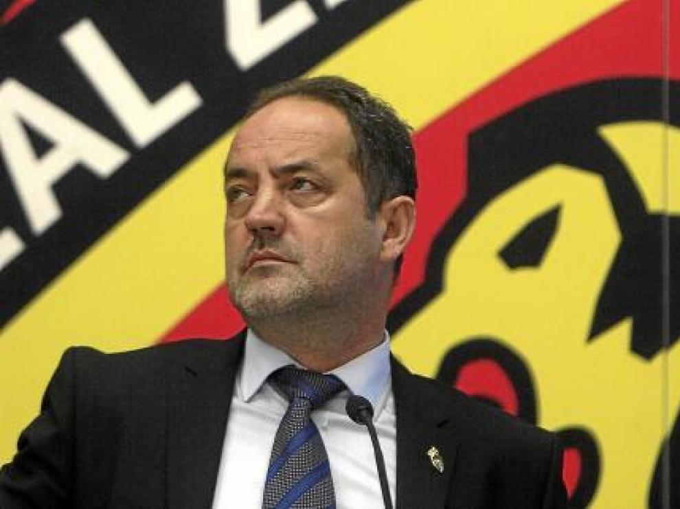 Agapito Iglesias, presidente y accionista mayoritario del Real Zaragoza, junto a Javier Porquera, director corporativo y consejero del club.