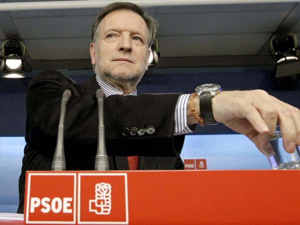 Marcelino Iglesias, en rueda de prensa