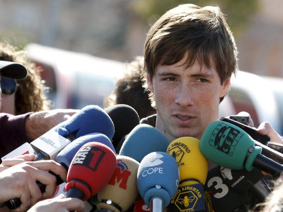 Torres a su llegada a Las Rozas