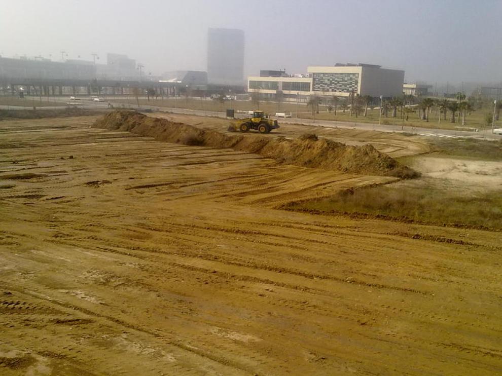 Comienzan las obras para construir el Soccer World Zaragoza en el Parque del Agua