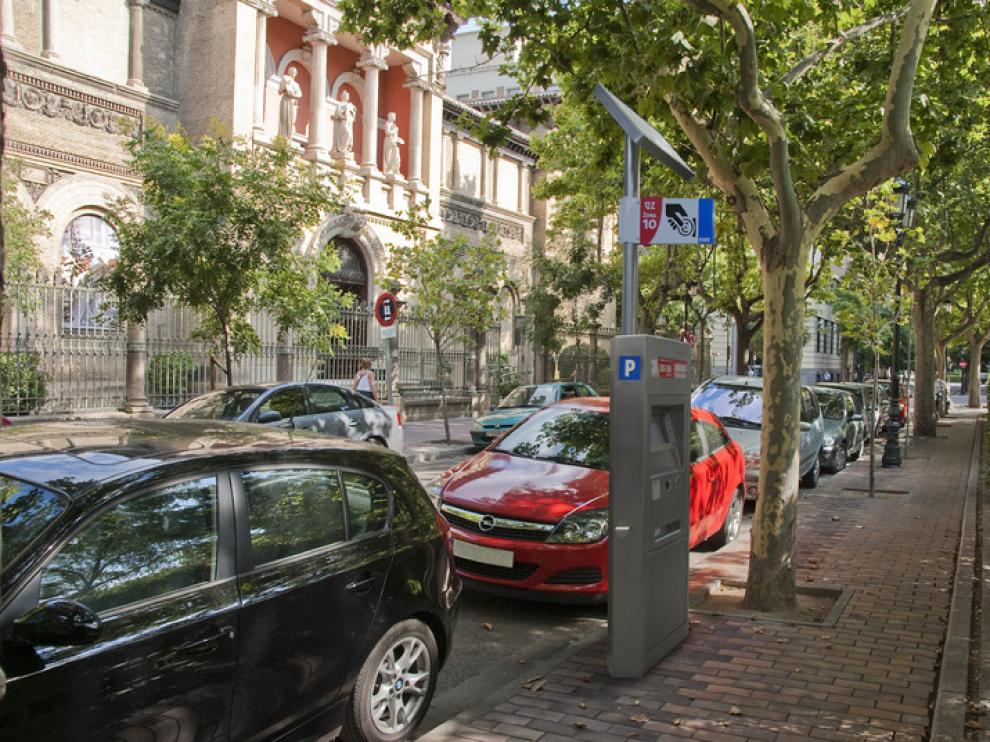 Un parquímetro en la Plaza de los Sitios