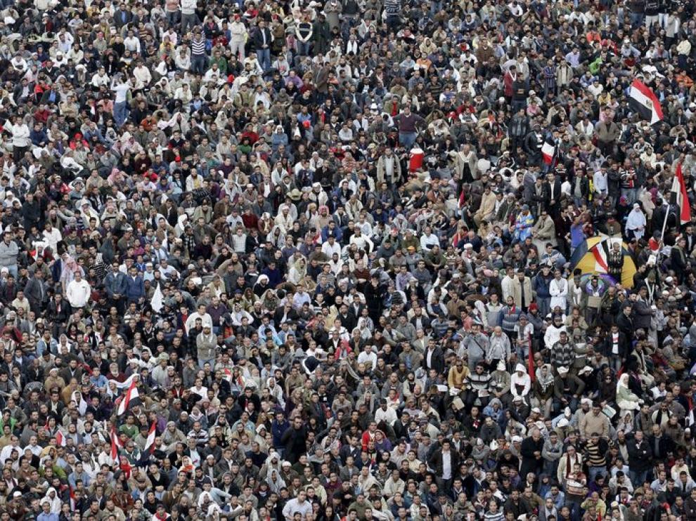 Protesta masiva en las calles de El Cairo