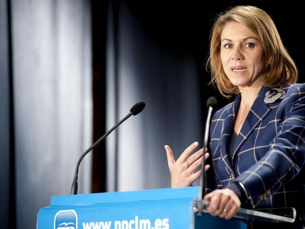 La secretaria general del PP, María Dolores de Cospedal