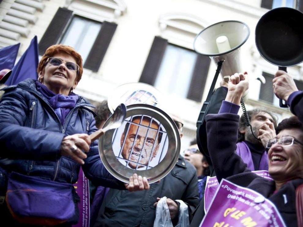 Protesta de las mujeres en Roma