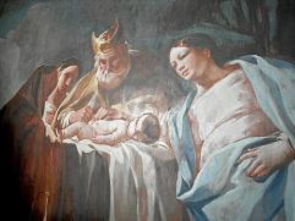'Los desposorios', la obra en peor estado de Goya en Aula Dei, está ya restaurada