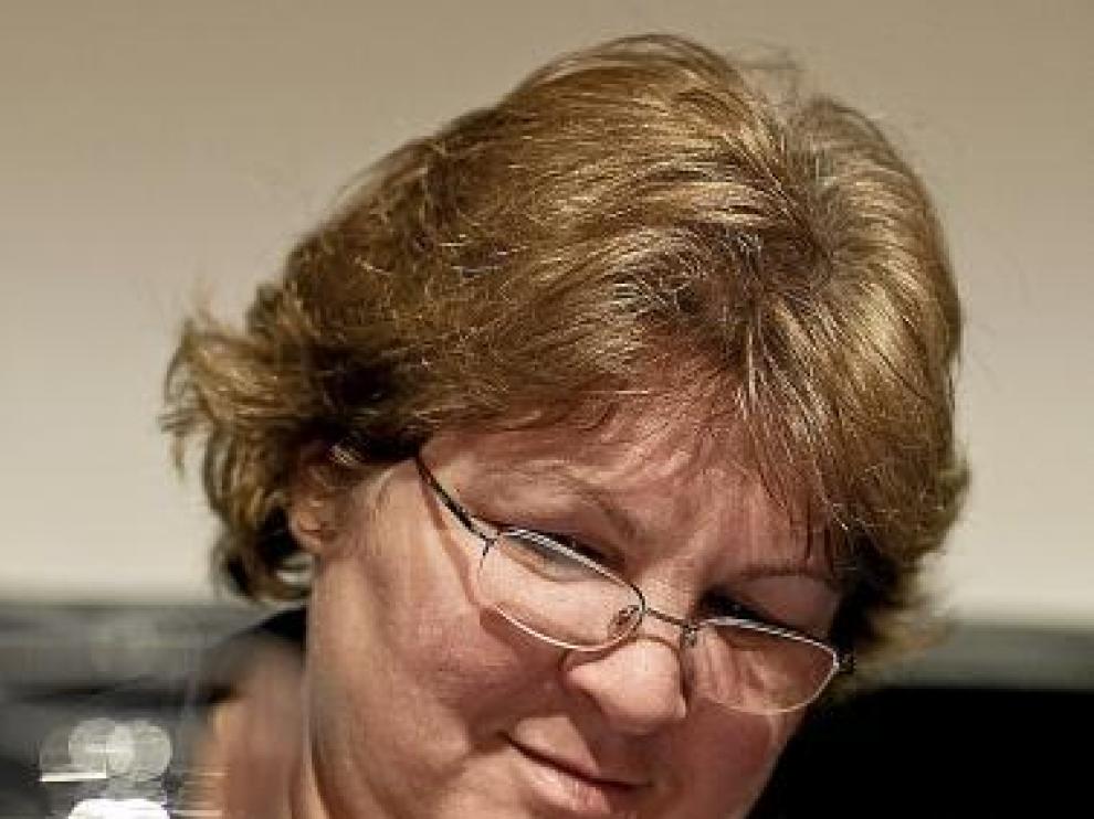 Aleida Guevara, ayer en el centro Joaquín Roncal.